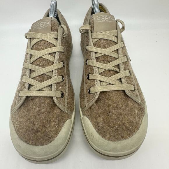 KEEN Elsa Lite Taupe Birch Felt Luft Insole Lace Up Casual Shoe Womens Size 10 - Picture 5 of 14